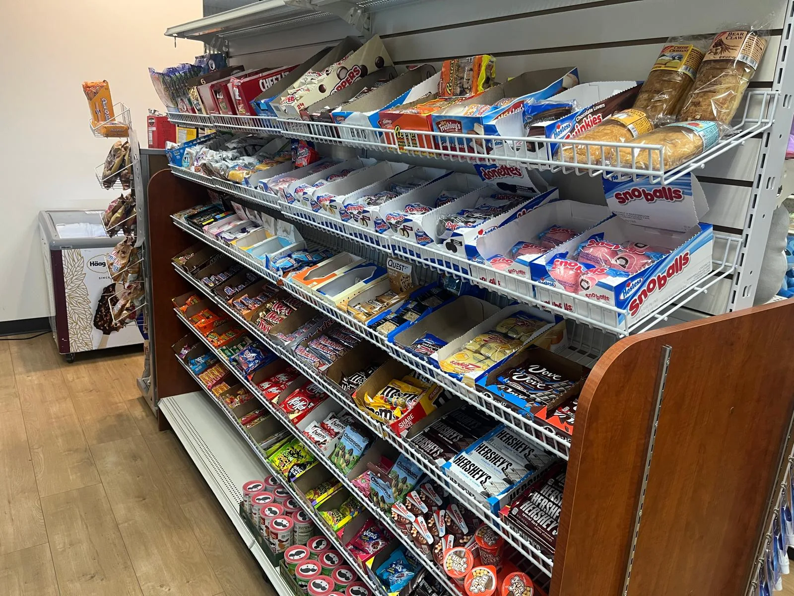 Snacks and food at Aid Plus Pharmacy